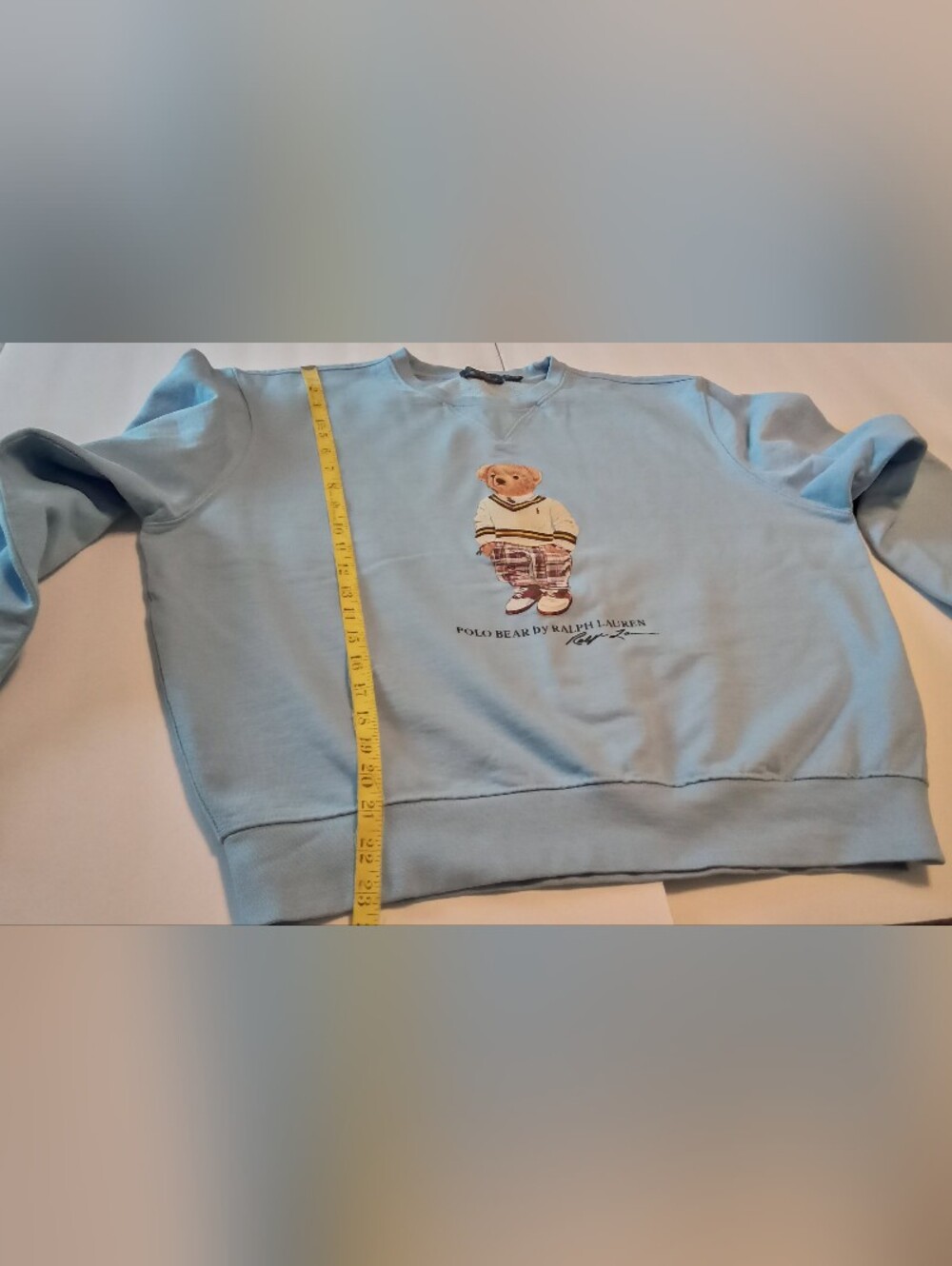 Ralph Lauren Mens Polo Bear Graphic Tee - Light Blue - Picture 8 of 9